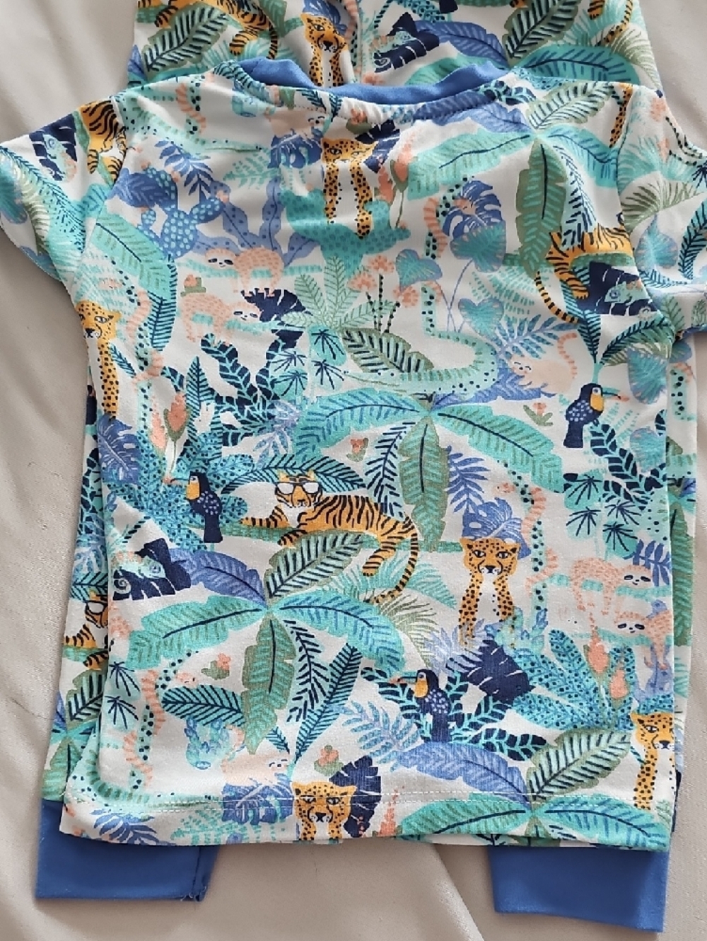 Kids Jungle Animal Pajama Set - Blue & Green - Picture 4 of 5
